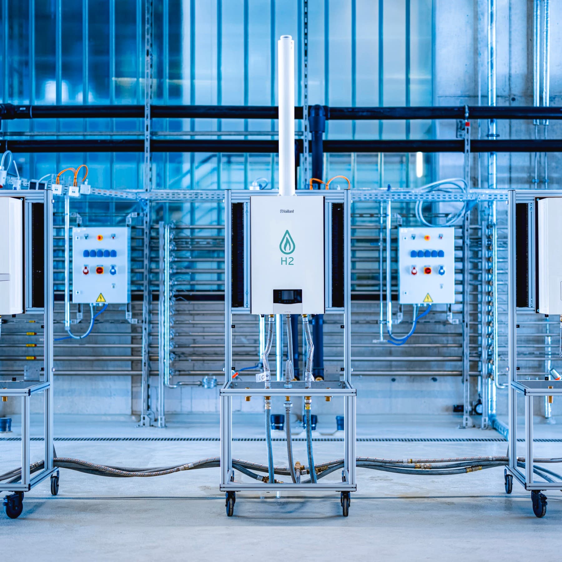 Wasserstofffähige Vaillant-Geräte in einem Testlabor