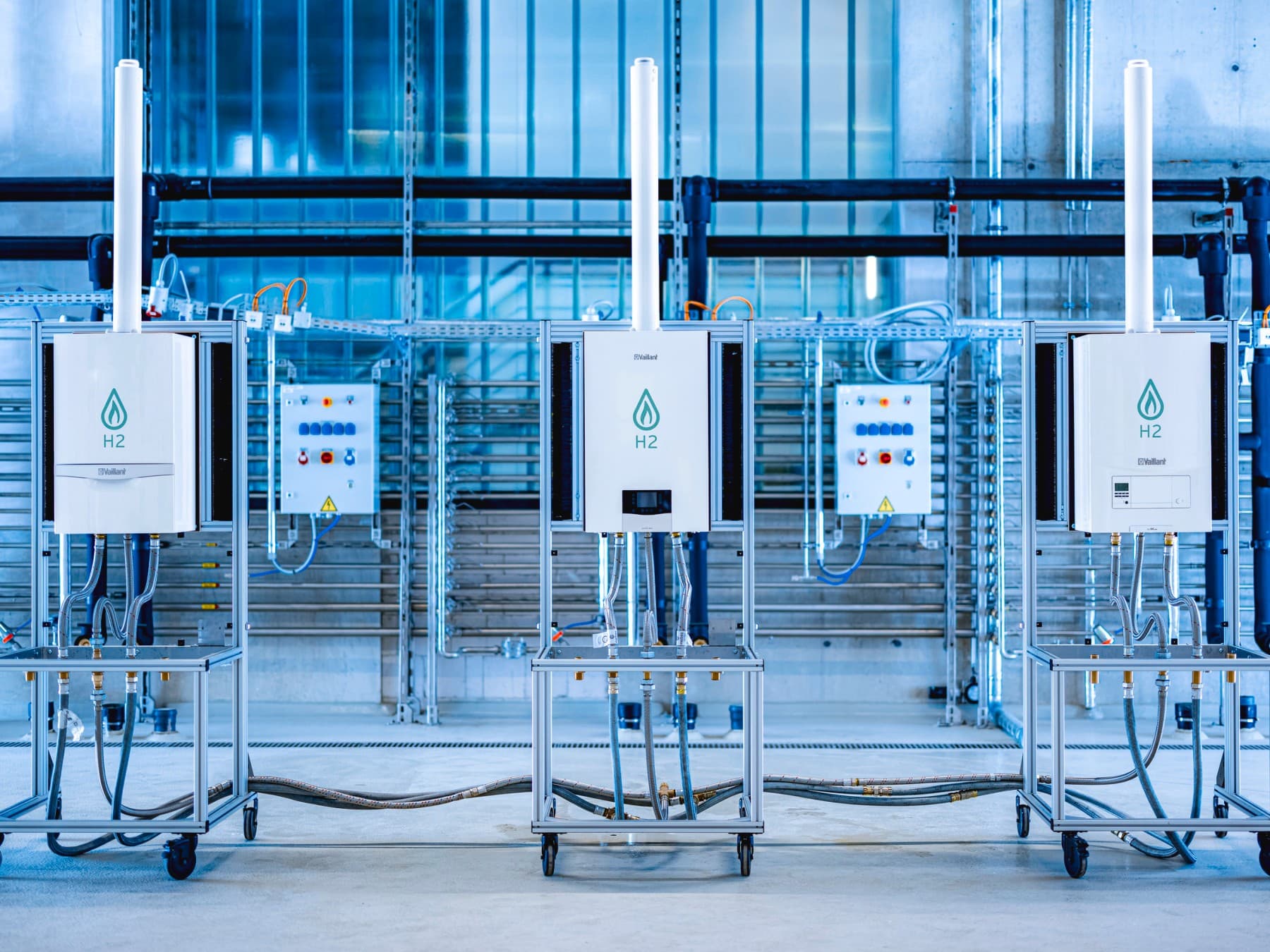 Wasserstofffähige Vaillant Geräte in einem Testlabor