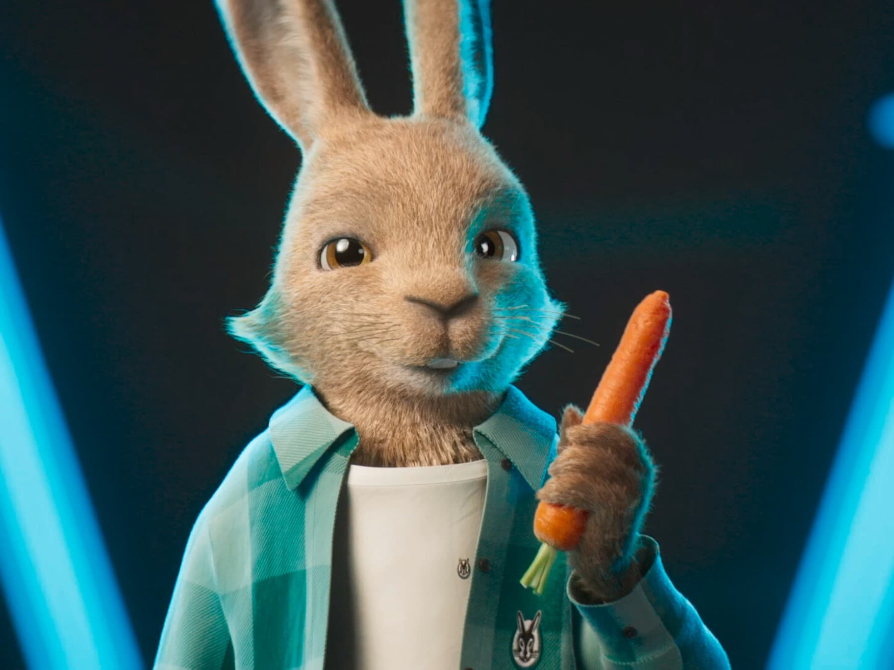 Vaillant Hase mit einer Karotte in der Hand