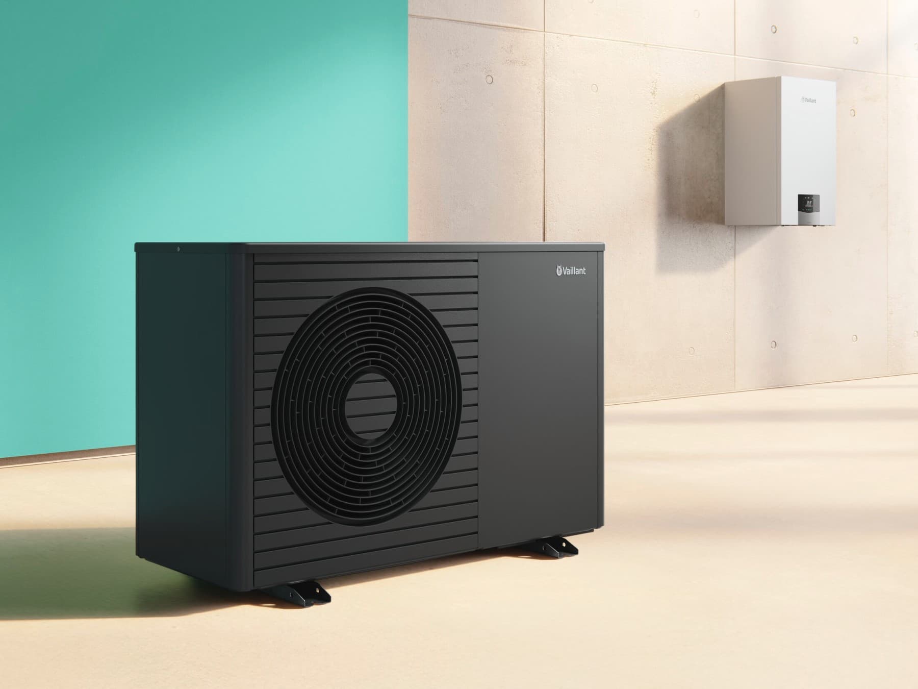Hybrid-Heizsystem mit der Wärmepumpe aroTHERM plus und dem Gas-Brennwertkessel ecoTEC plus
