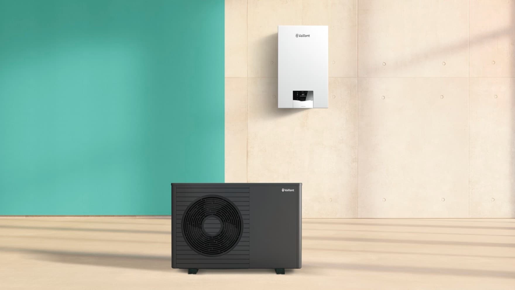 Hybrid-Heizsystem mit aroTHERM plus Wärmepumpe und ecoTEC plus Gas-Heizkessel