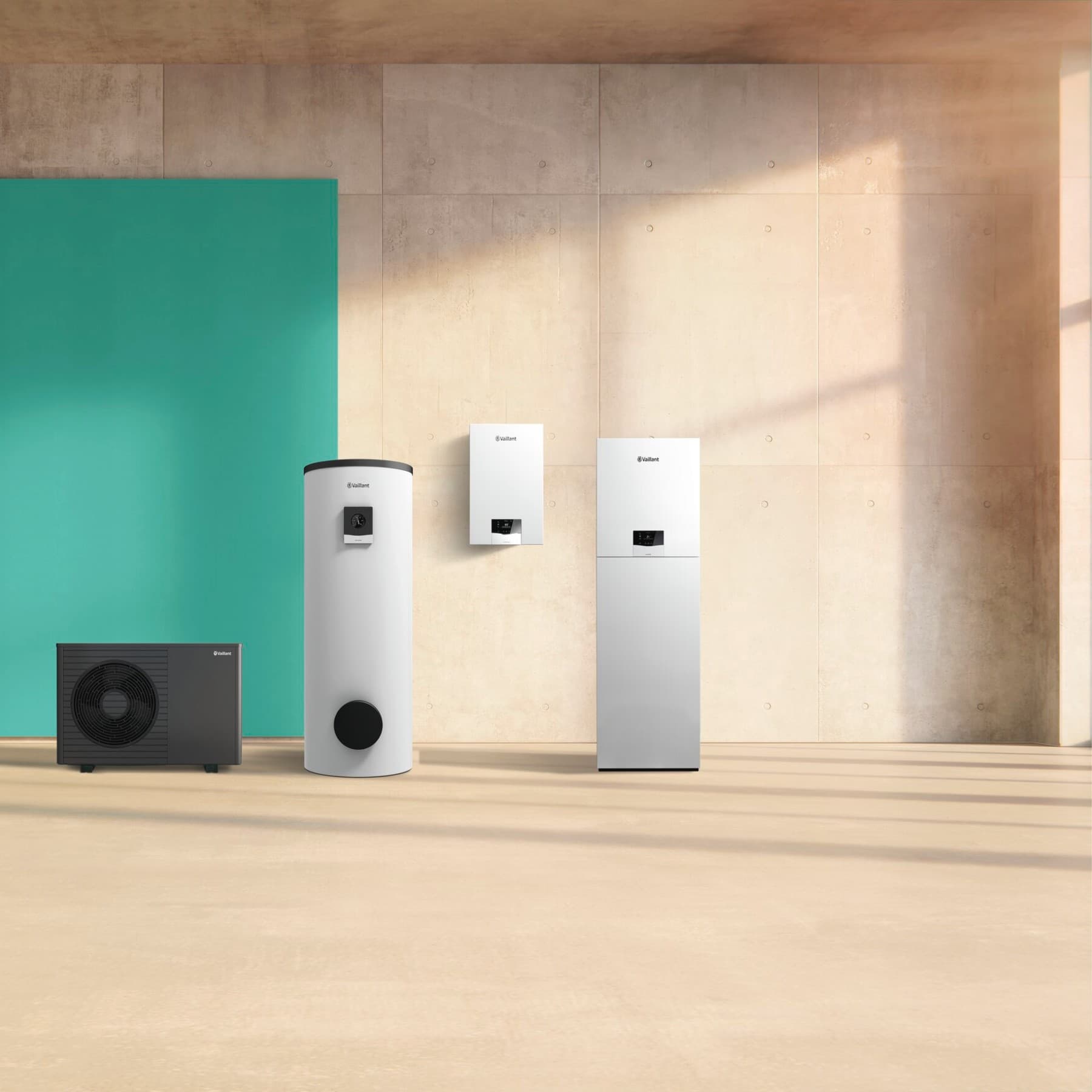 Vaillant Produkte in einer Reihe