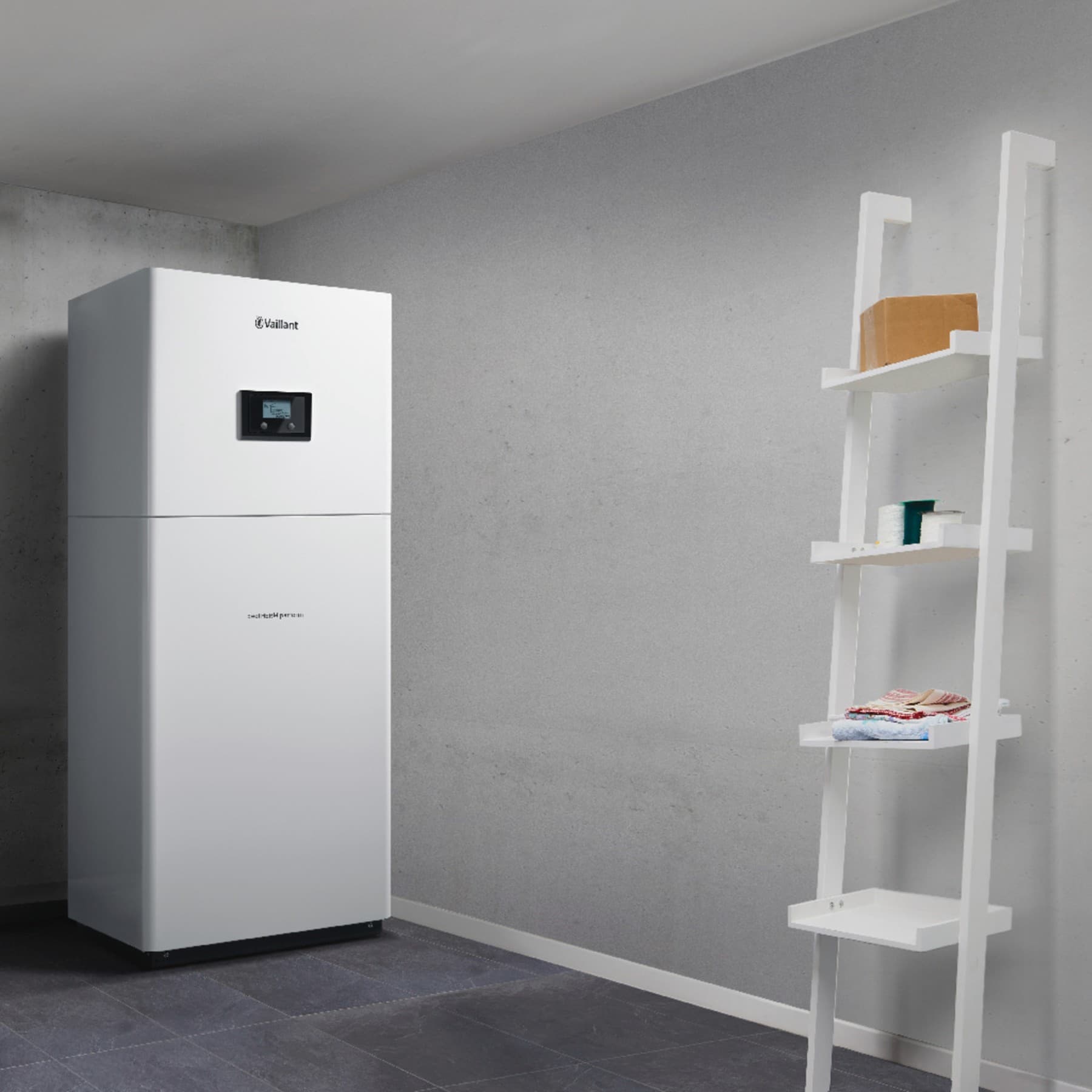 Erdwärmepumpe geoTHERM im Keller