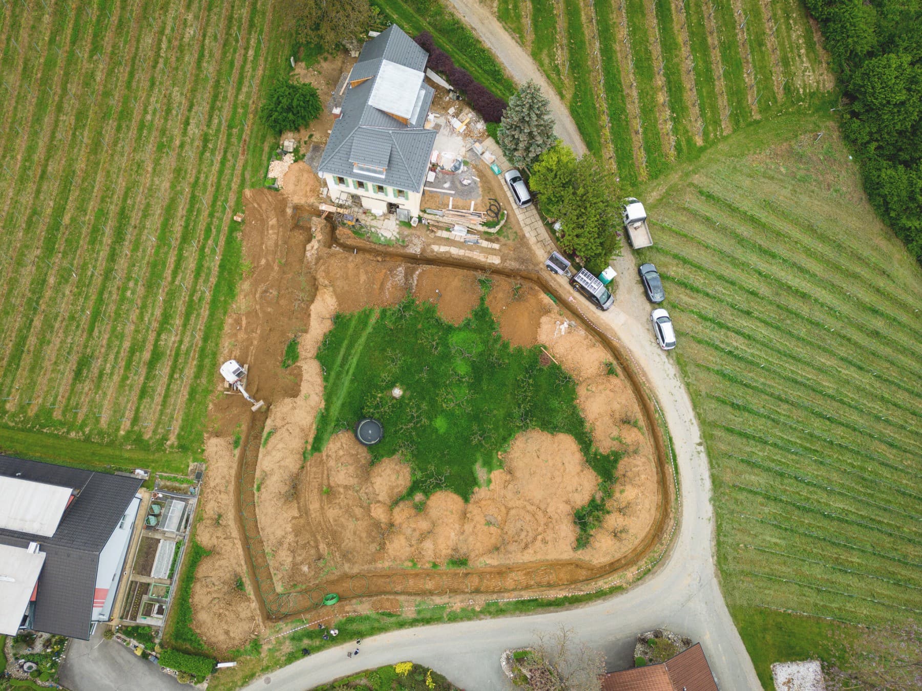 Haus von der Vogelperspektive