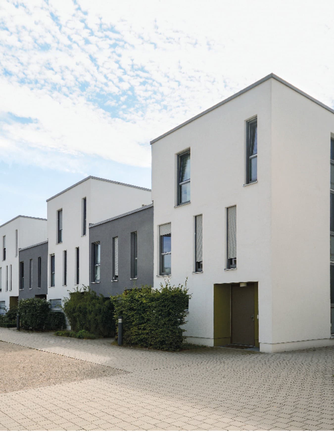 Neu gebaute Reihenhäuser