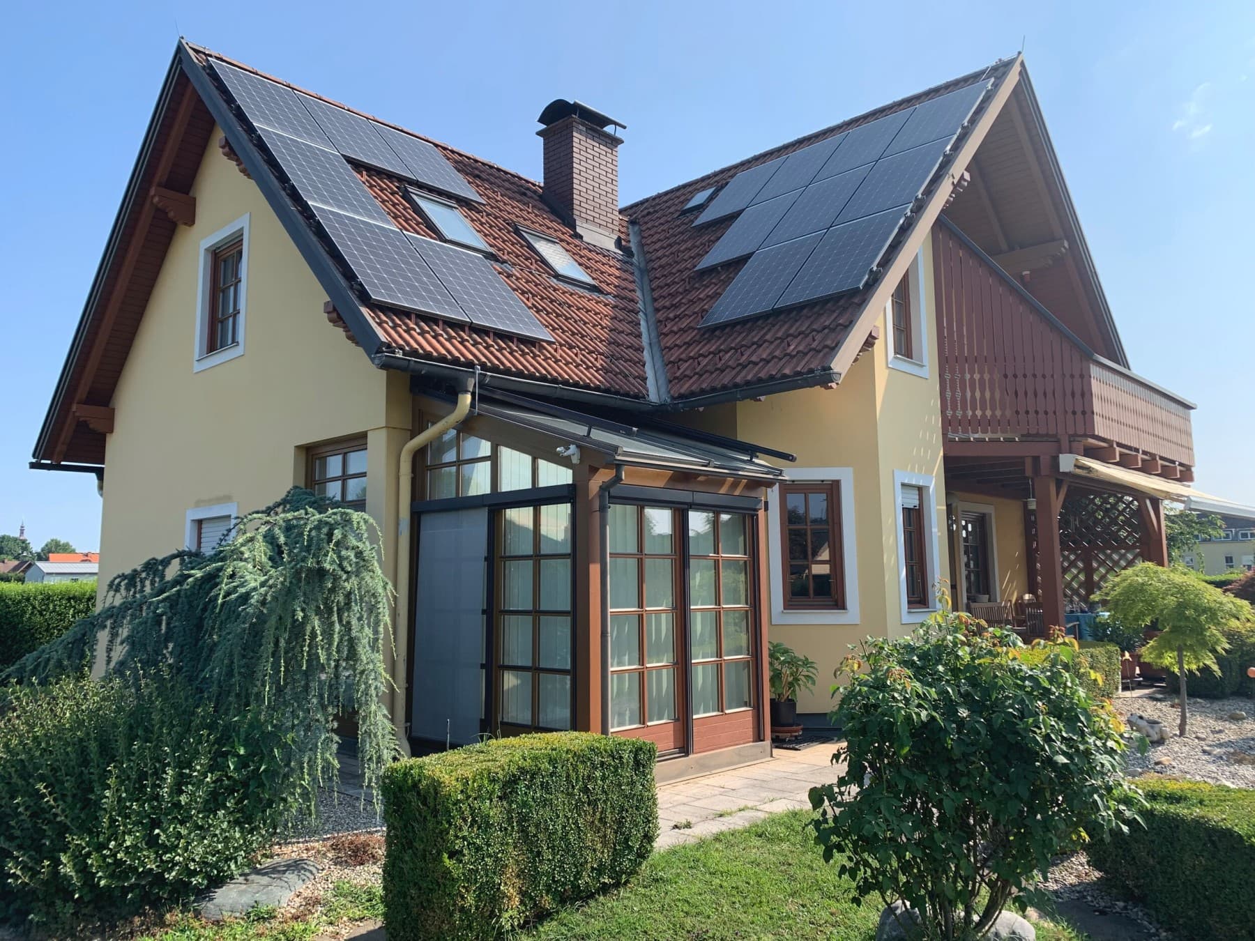 Einfamilienhaus mit PV am Dach