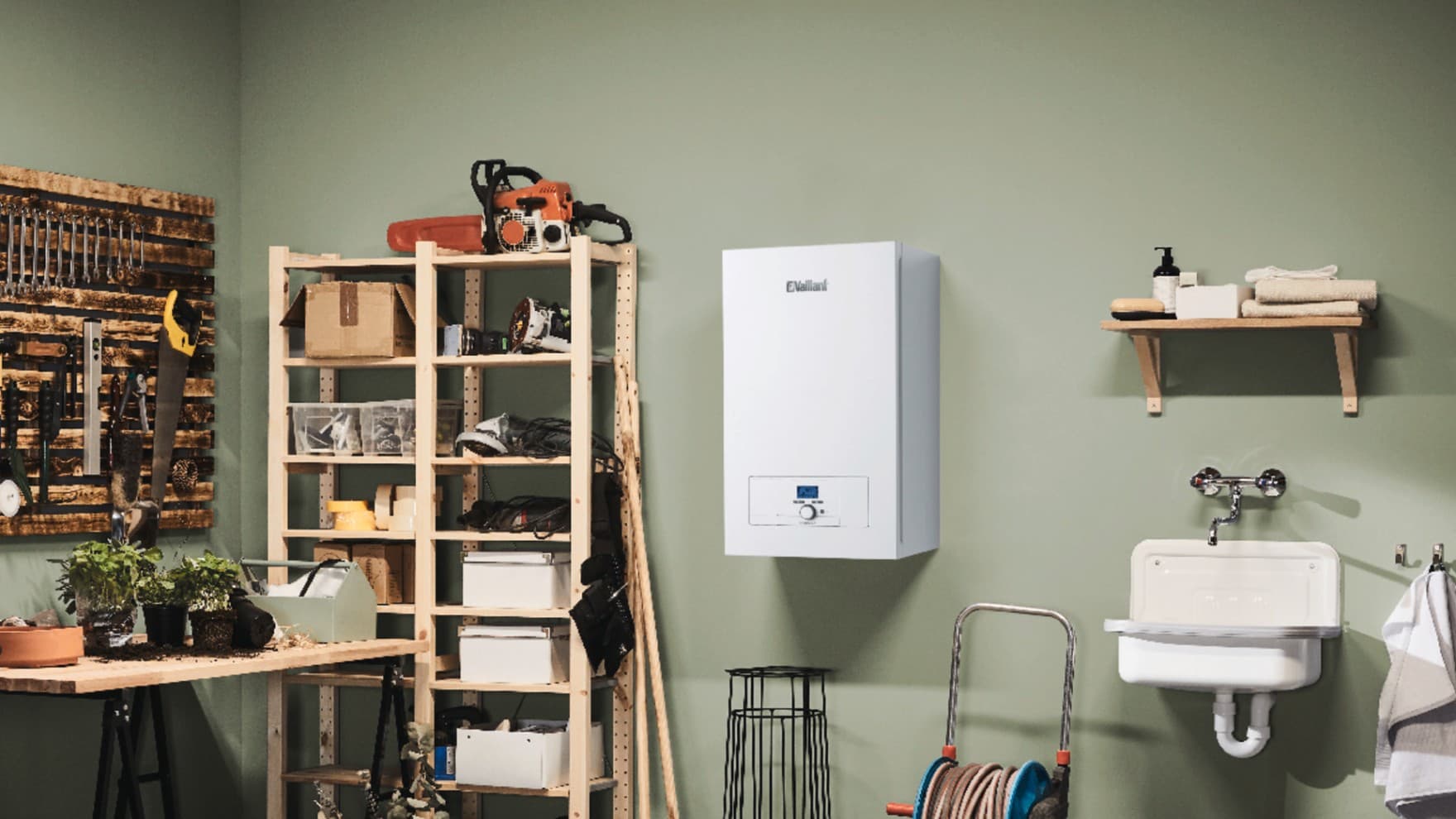 Elektroboiler im Hauswirtschaftsraum